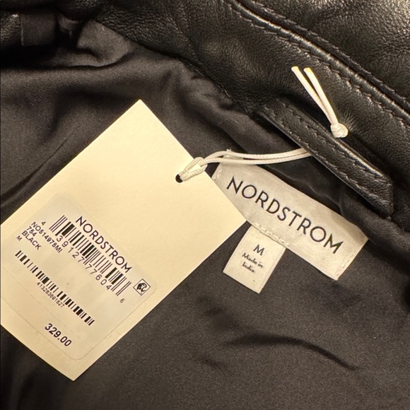 NWT NORDSTROM GENUINE LEATHER SHIRT JACKET, size medium - Picture 6 of 7